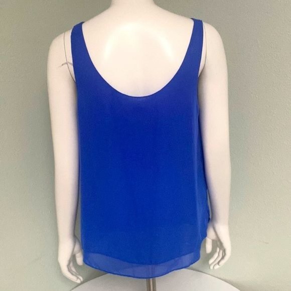 Old Navy Sexy & Sheer Dressy Royal Blue Hi-Lo Tank Top Size SP - Picture 2 of 8